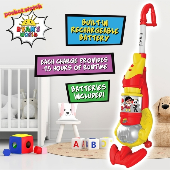 Core Innovations Ryan's World Cordless Stick Vacuum - Yellow, Red - Picture 3 of 7